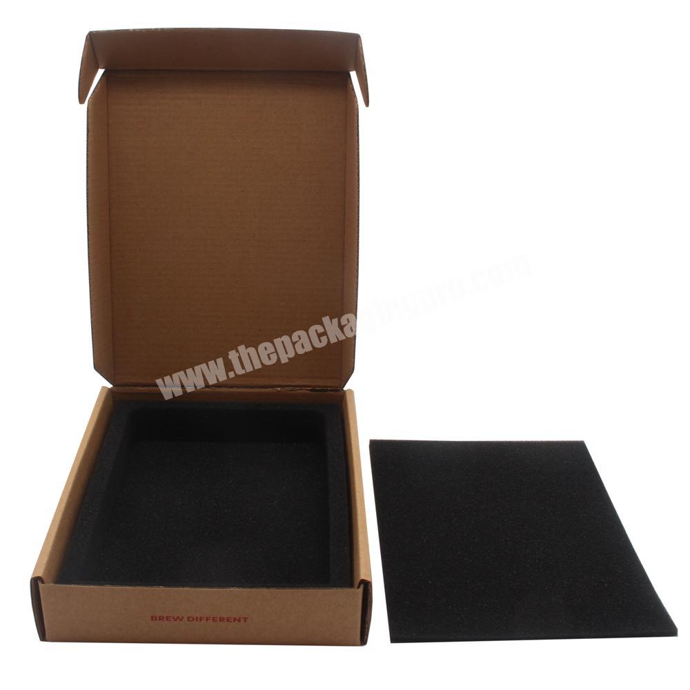 Custom ECO Friendly Phone Case Kraft Padded Shipping Boxes With Insert