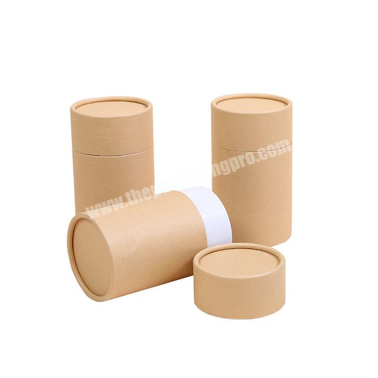 Custom Eco Friendly Carton Cylinder Kraft Paper Round Box Empty Craft Cardboard Tube Boxes Packaging Custom Logo