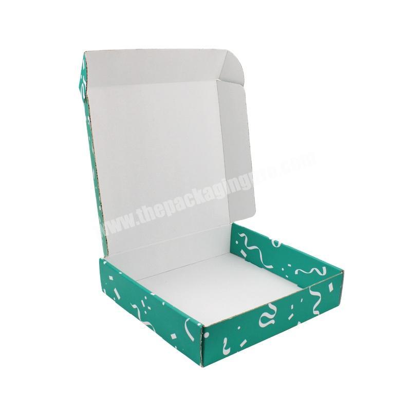 Custom Eco Friendly Color Printing Corrugated Carton green Paper Packaging Shipping Box