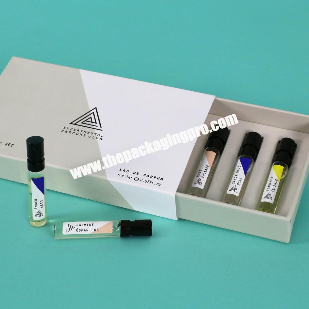 Custom Essential Oil Beauty Drink Cardboard Paper Packaging Drawer Rigid Gift Box Set