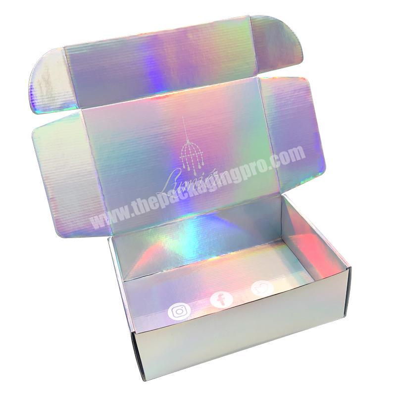 Custom Eyelash Box Small Necklace Laser Paper Corrugated Mailing Packing Jewelry Purple Pencil Holographic Bakery Boxes