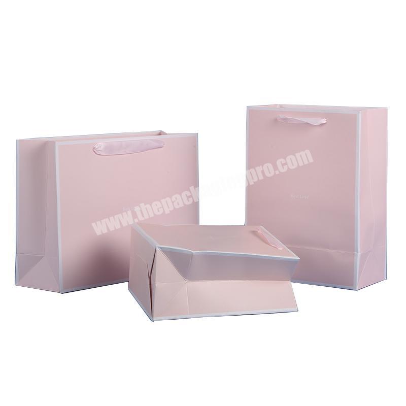 Custom Fashion Print Cosmetics Luxury Gift Wholesale Kraft Shopping Custom Paper Bag