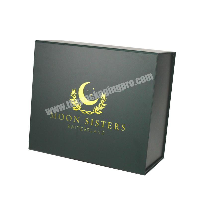Custom Full Black Color Printing Folding Gift Box With UV Spot Packaging Box