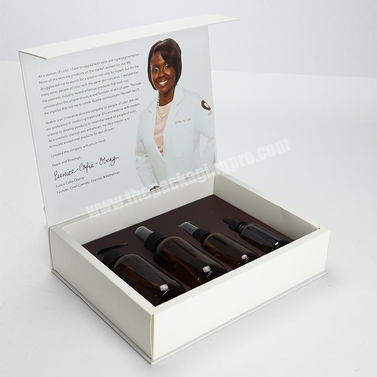 Custom Hair Care Box Book Shaped Magnetic Closure Cardboard Shampoo Packaging Paper Box