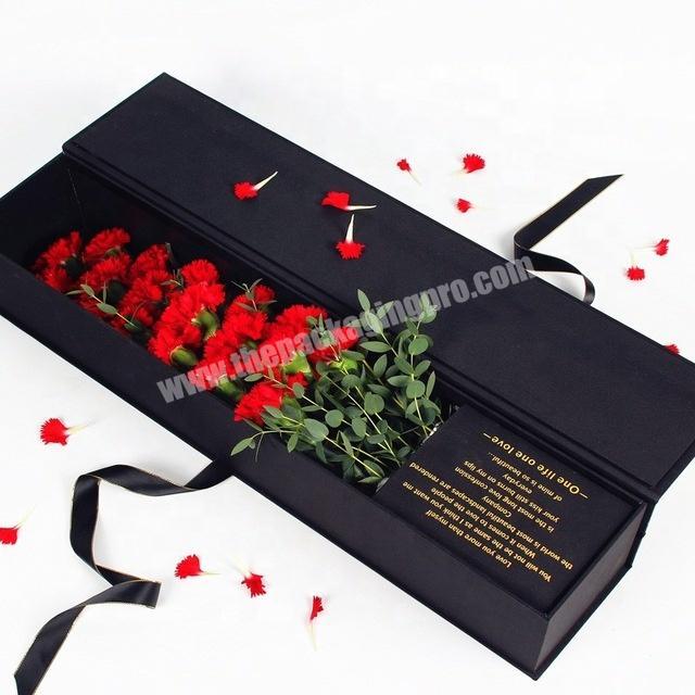 Custom High Quality Cardboard Single Rose Box Flower Box for Gift