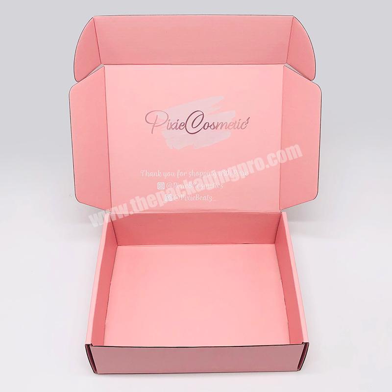 Custom Hot Light Lash Boxes Craft Cardboard Pull Paper Paketing box for Wedding Food Shipping Pink Square Eyelash Box Packaging