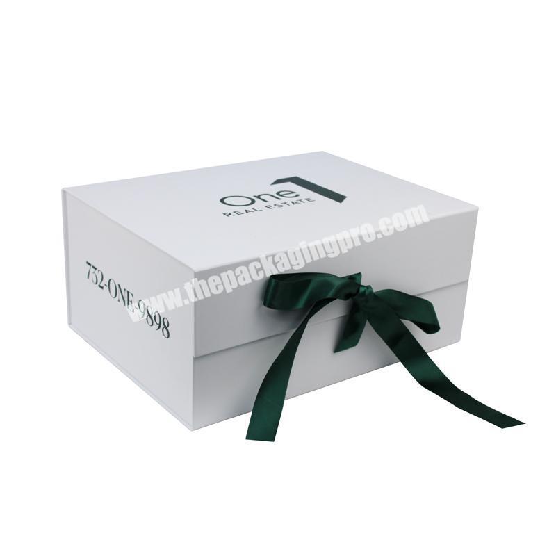 Custom LOGO Printed Fold Flat Rigid Paper Women Shoe Gift Boxes with Ribbon Bow