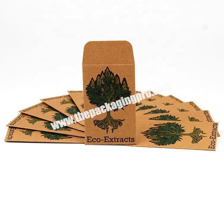 Custom Label Extract Concentrate Seeds Shatter Packaging  Kraft Paper Envelopes