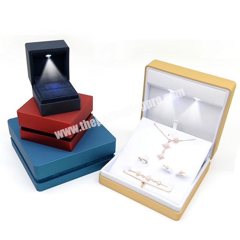 Custom Led Light Jewellery Packing Pendant Ring Earring Led Jewellery Box