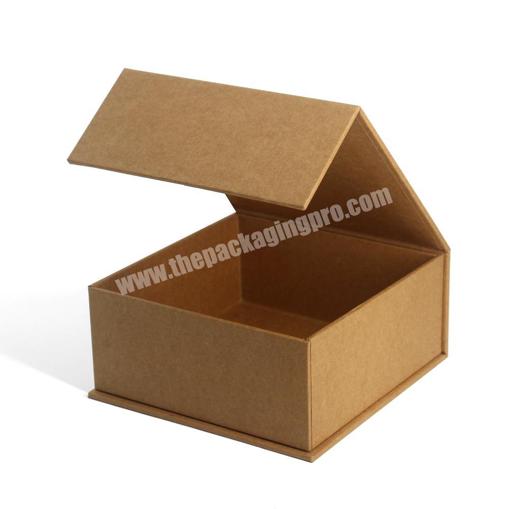 Custom Logo Biodegradable Plain Brown Cardboard Magnet Kraft Box