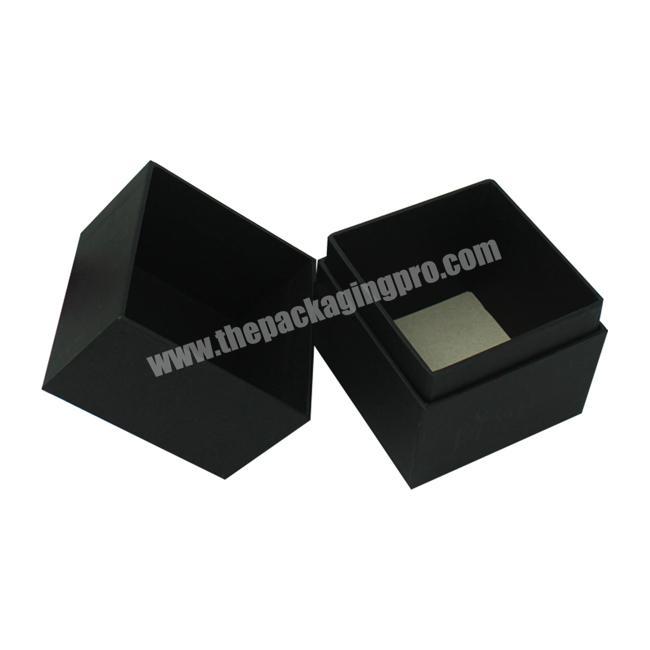 Custom Logo Black Luxury Solid Small Square Jewelry Sturdy Gift Boxes