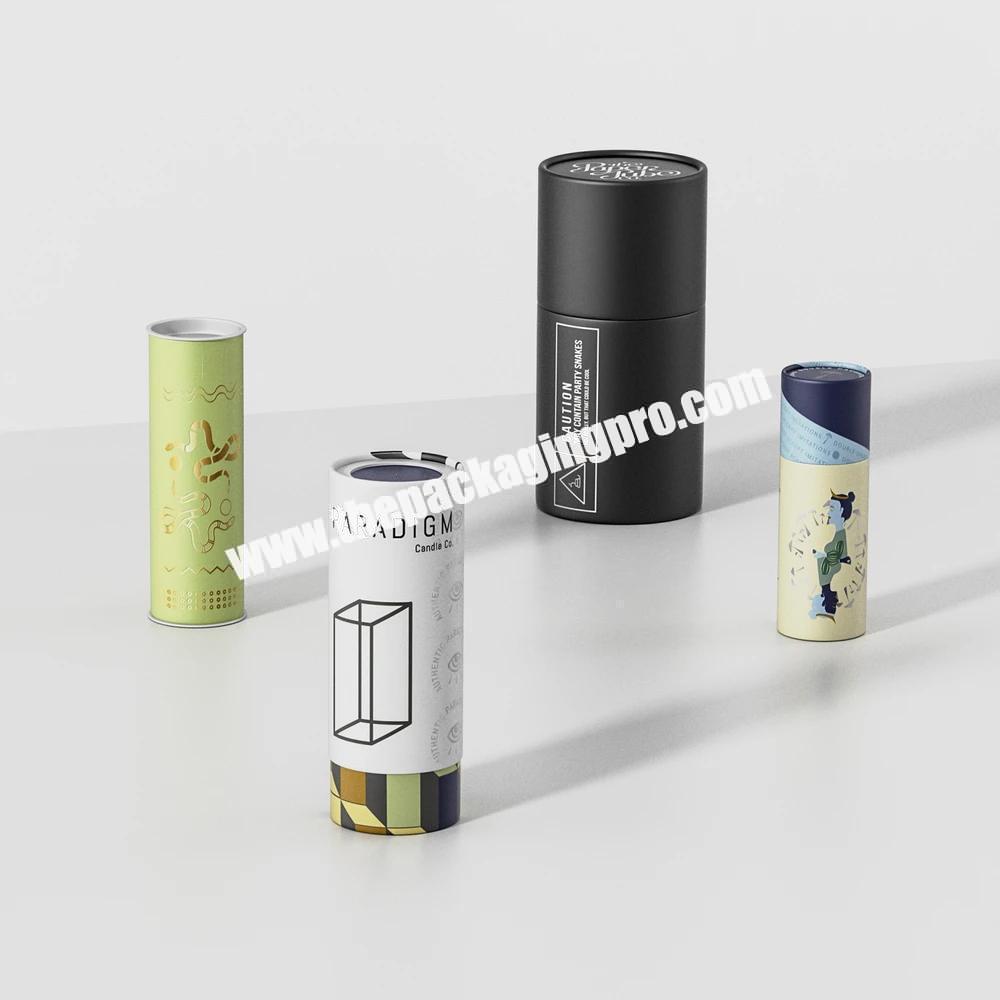 Custom Logo Cardboard Luxury Cylinder Paper Round Small Tube Cosmetic Jar Packaging Gift Box