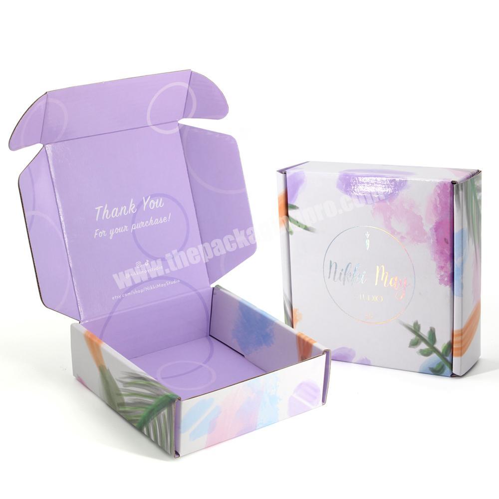 Custom Logo Collapsible Glossy Mailer Shipping Packaging Boxes