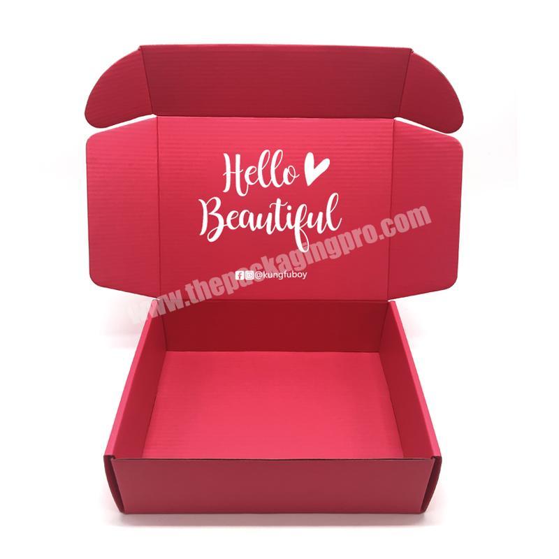 Custom Logo Corrugated Cardboard Bra Clothes Gift Box Packaging Woman Underwear Swimsuit Bikini Shipping Mailer Packing Box