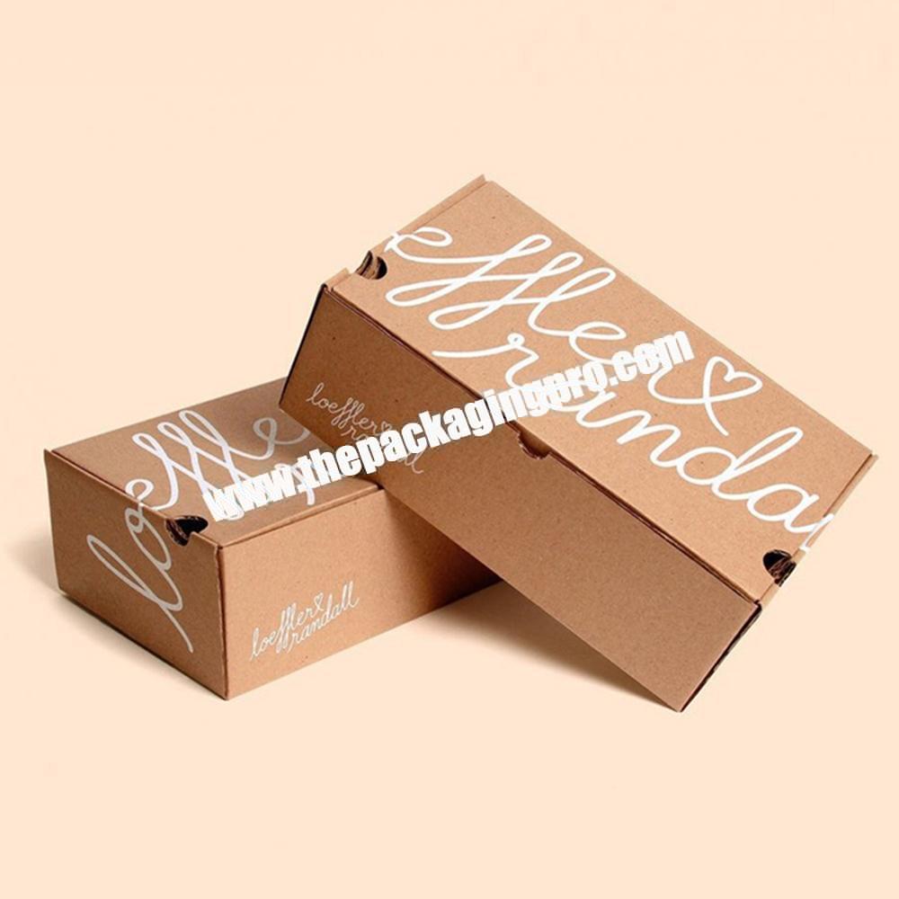 Custom Logo Eco Brown Kraft Biodegradable Corrugated Cardboard Paper Packaging Shipping Mailer Box