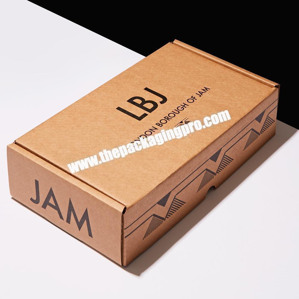Custom Craft Corrugated Board Packaging Mailer Shoe Garment Shipping Brown Mailing Box