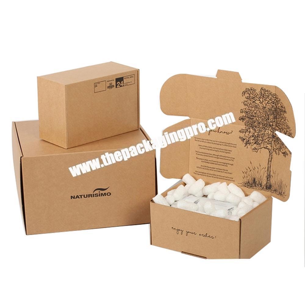 Customized Eco Friendly Kraft Recycled Corrugated Cardboard Packaging Postal Mailing Box