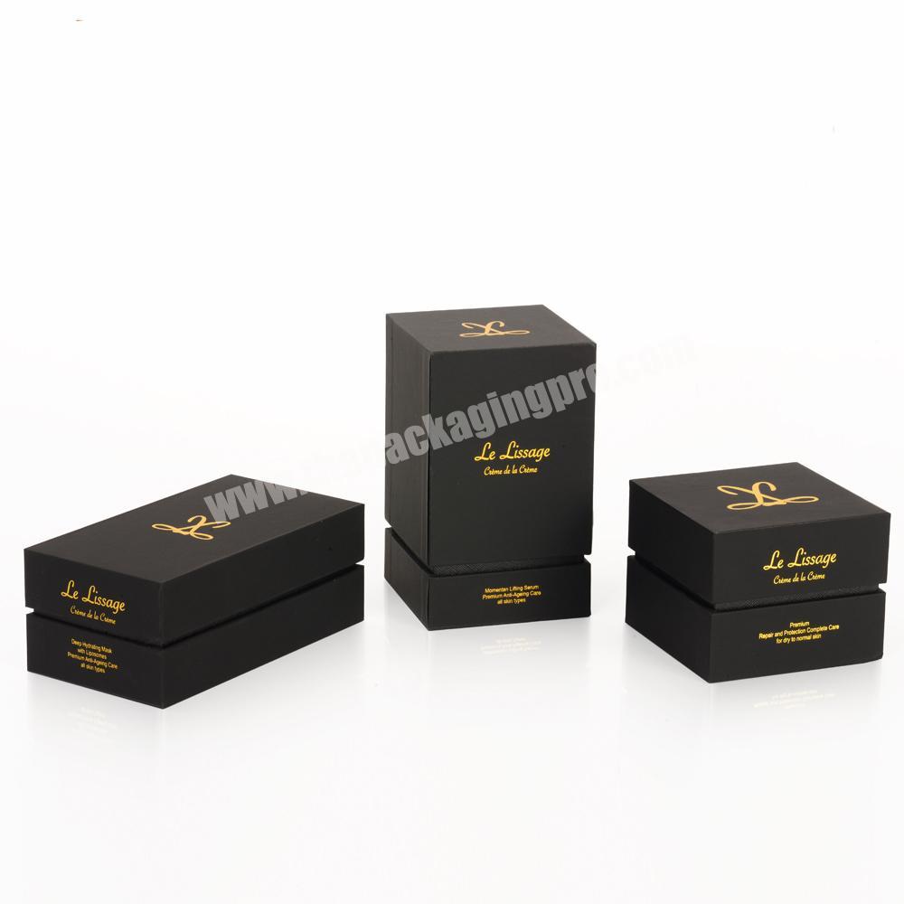 Custom Logo Luxury Black Paper Packaging Box Emballage Parfum Box
