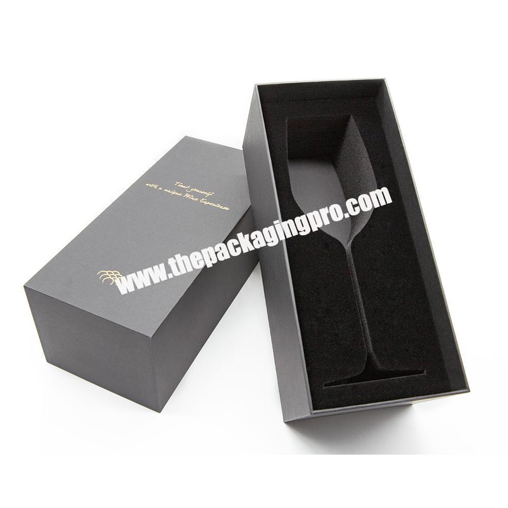 Custom Logo Luxury Wine Bottle Glass Rigid Cardboard Packaging Paper Gift Box With Lid And Based