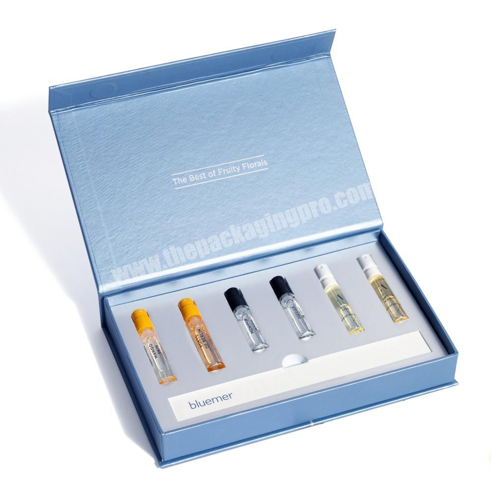 Custom Logo Mini Round Perfume Atomizer Collection Set Magnetic Gift Packaging Perfume Box Set