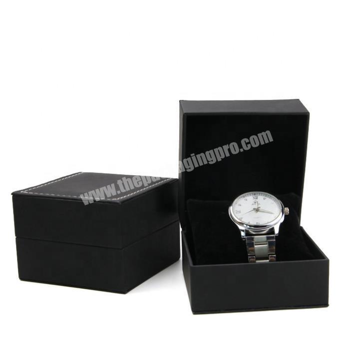 Custom Logo Paper Luxury Wrist Black Watch Gift Box Packaging Boxes Watch Storage Box