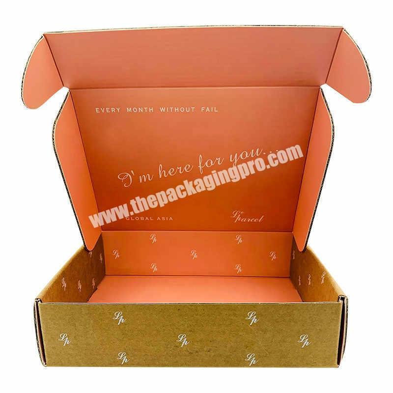 Custom Logo Pink White Carton Shipping Packaging High Quality Custom Size OEM cardboard box