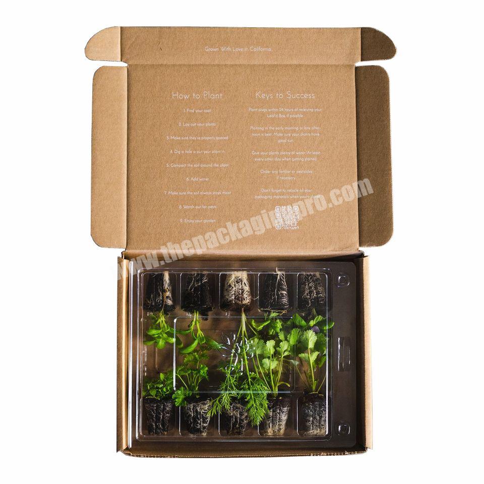 Custom Logo Planting Cardboard Delivery Gifting Boxes For Plants