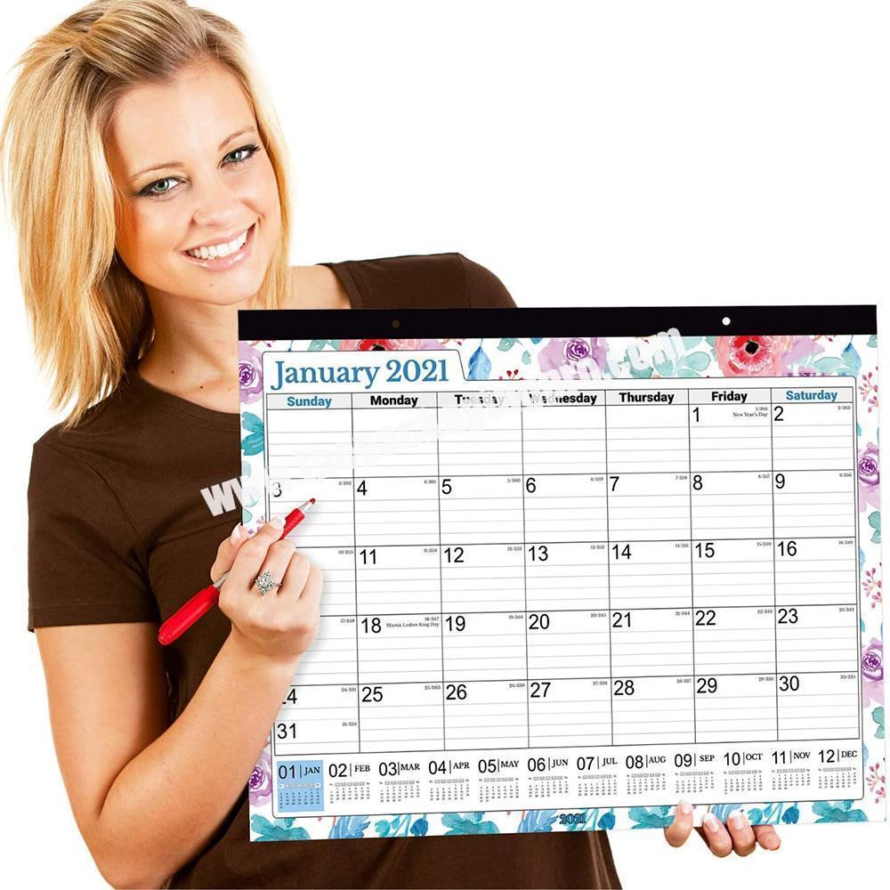 Custom Logo Printed  Hanging  Monthly Wall Desk Tear Off Magnetic Calendar Planner