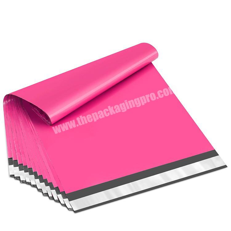 Custom Logo Printed Biodegradable Plastic Pink Shipping Courier Poly Mailing Bags For Clothing