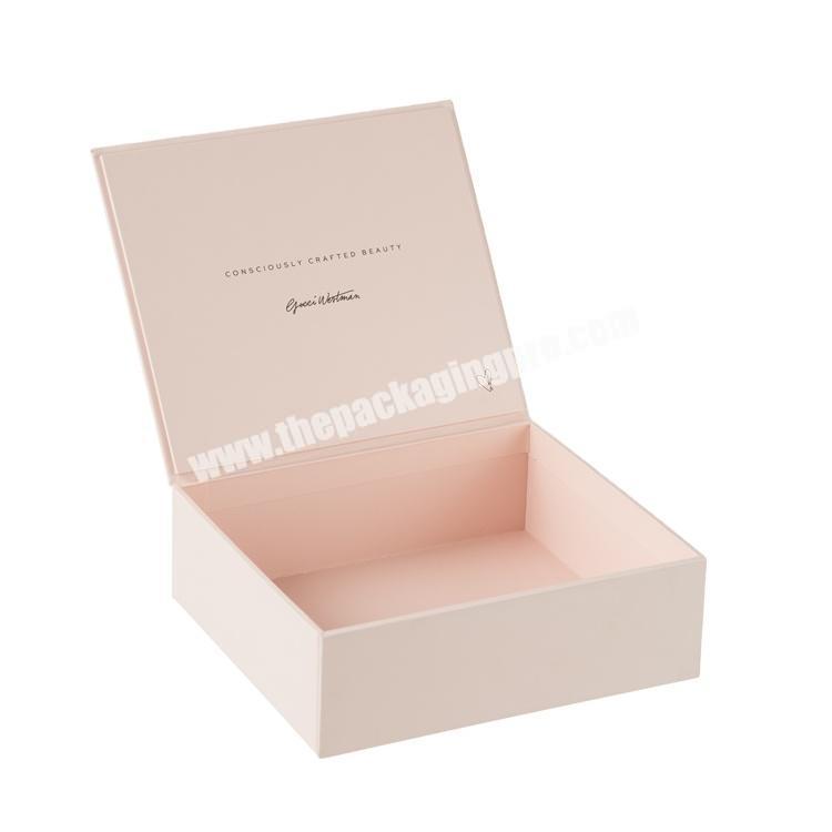 Custom Square Jewellery Collapsible Rigid Black Small Flat Cardboard Paper Folding Magnetic Closure Gift Box