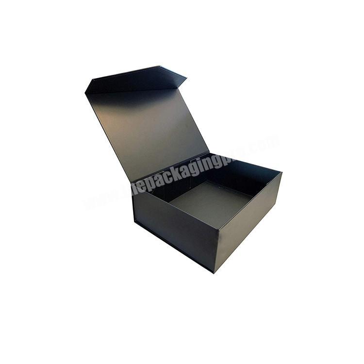 Custom Logo Printing Black Luxury Matte Packaging Closure Cardboard Paper Magnetic Gift Box