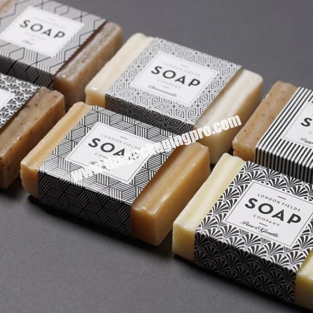Custom Logo Printing Ivory Kraft Paper Tube Soap Bar Sleeve Packaging