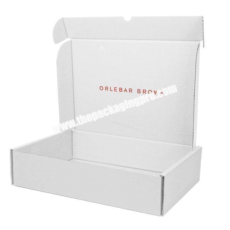 Custom Logo White Corrugated Cardboard Paper Packaging Tuck End Top Mailer Shipping Postal Box