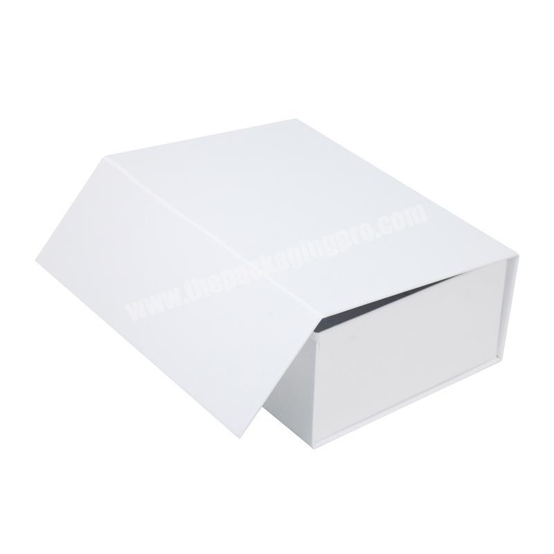 Custom Logo White Rigid Paperboard Hard Gift Box Magnetic box With Magnetic Closure Lid Folding box