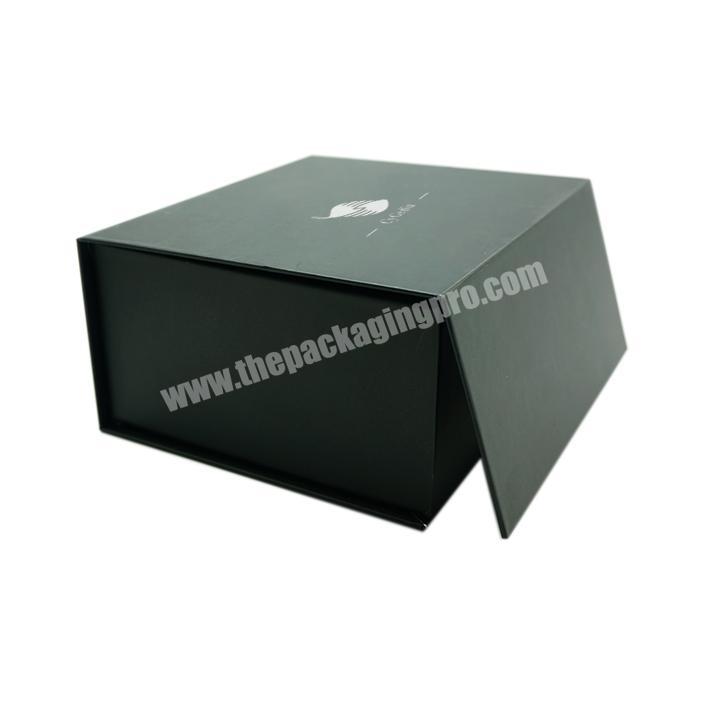 Custom Logo size  High Quality Creative  Paper Magnetic Box Luxury black Design foldable gift Packaging Box