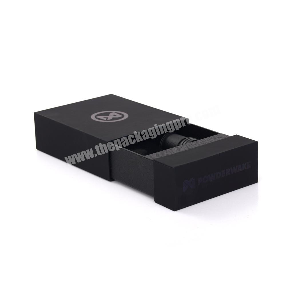Custom Luxury Black Cardboard Slide Boxes Sliding Box Package