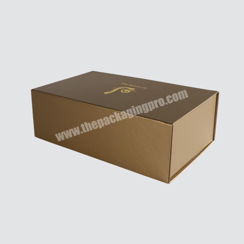 Custom Luxury Book Shape Magnet Foldable Gift Box For Cosmetic Packaging