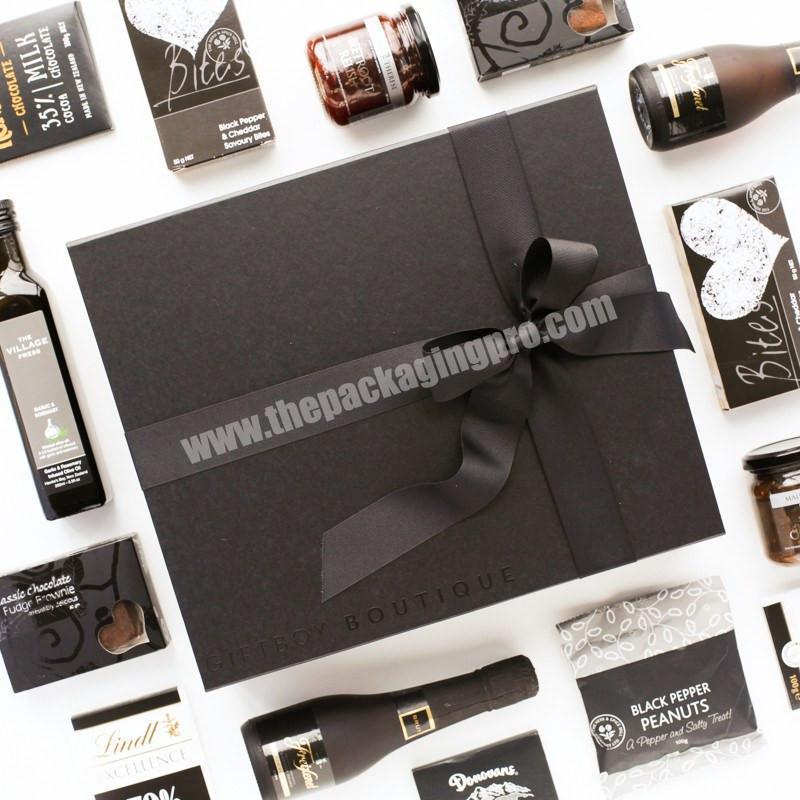 Custom Luxury Cardboard Paper Garment Clothing Apparel Gift Black Packaging Box