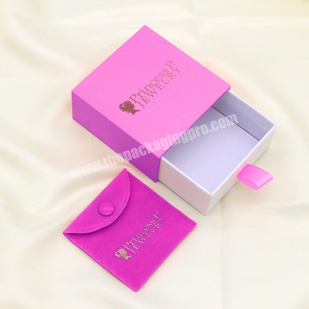 Custom Luxury Cardboard Paper schmuck verpackung Lilac Purple Necklace Gift Box Packaging Purple Jewelry Box