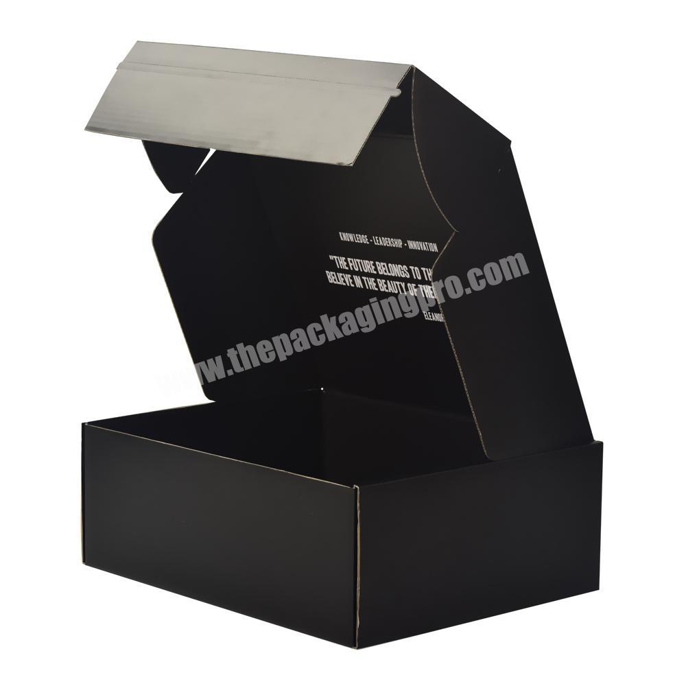 Custom Luxury Cardboard Product Packaging Postal Black Corrugated Mailer Boxes