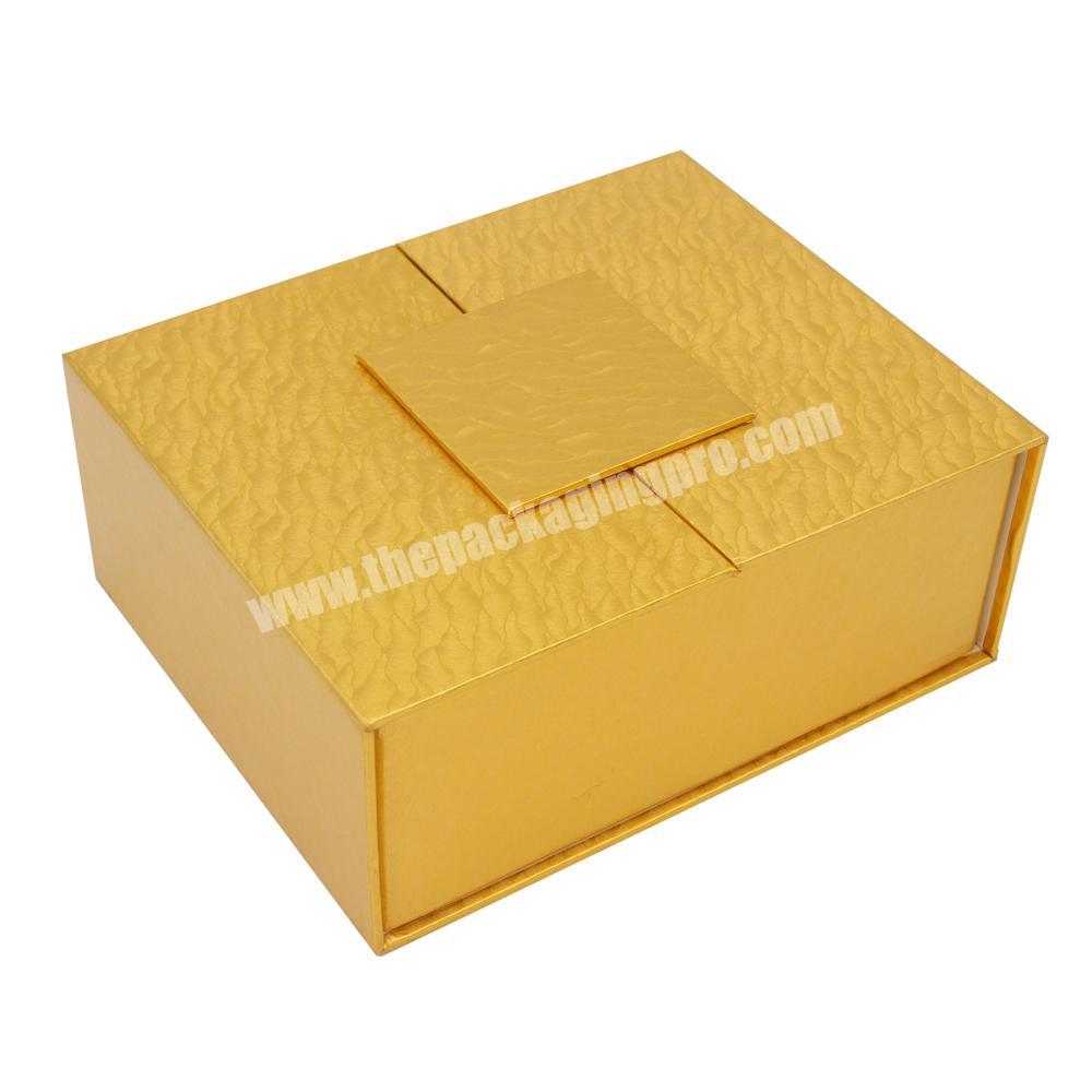 Custom Luxury Double Door Open Gold Christmas Double Door Gift Packaging Box