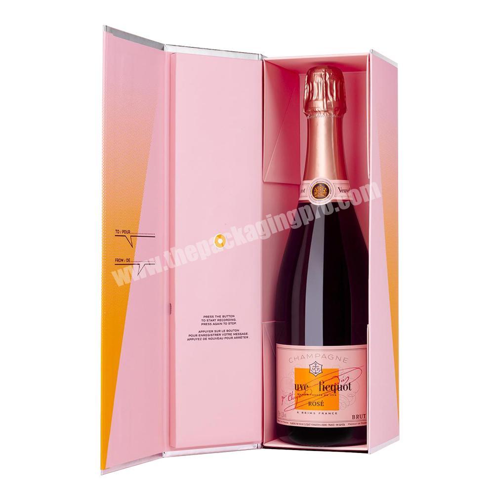 Custom Luxury Gift Champagne Alcohol Whisky Gift Boxes Packaging Liquor Whisky Bottle Glass Red Wine Packaging Box