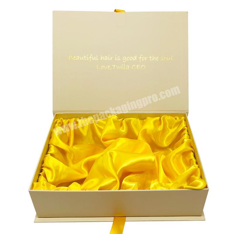 Custom Luxury Hair Extension Lash Packaging Box Magnet Gift Box for Perfume Wig Skin care Product Rigid Cardboard Paper Box