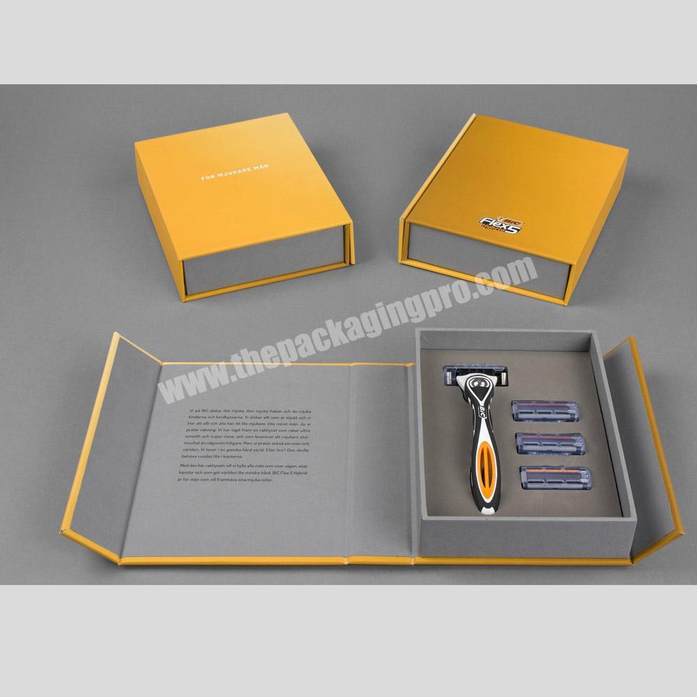 Custom Luxury Magnetic Shaver Safety Razor Packaging Box For Razor