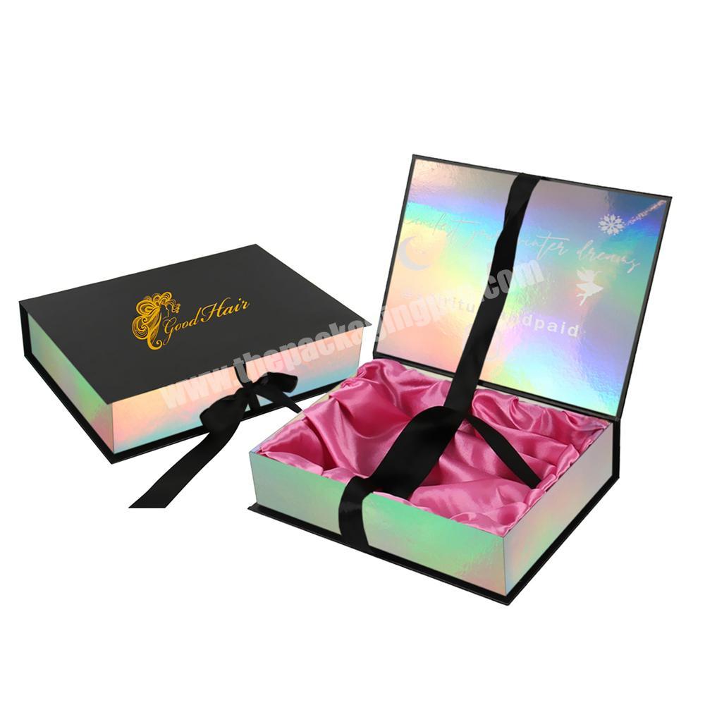 Custom Luxury Magnetic Silk Wig Boxes With Logo