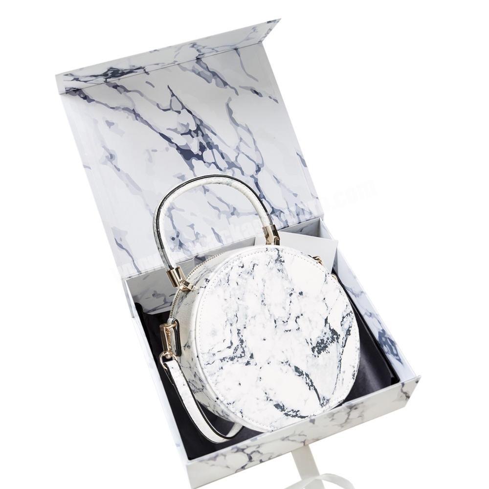 Custom Luxury Marble Gift Packing Women Handbag Boxes Handbag Packaging Box For Handbag