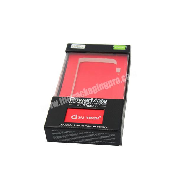 Custom Luxury PVC Window Cardboard Drawer Gift Box For Packaging Cellphone