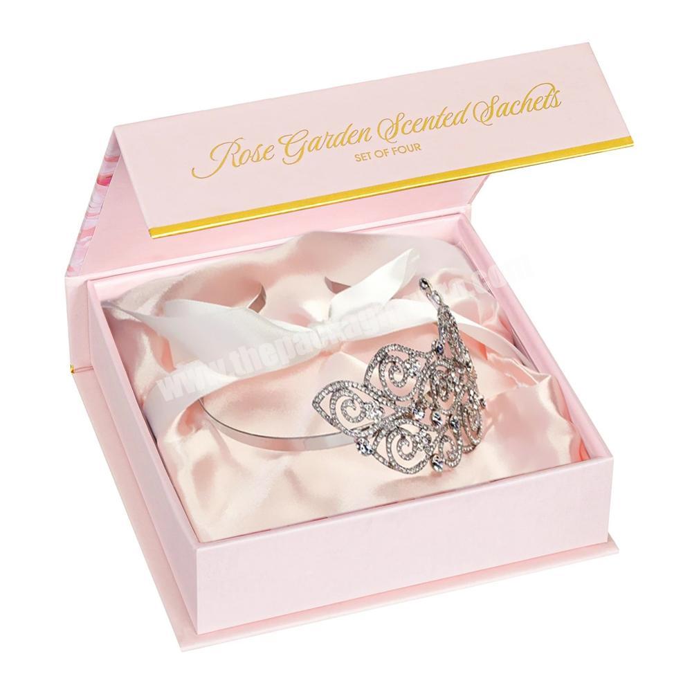 Custom Luxury Paper Cardboard Hair Accesories Tiara Gift Box Tiara Packaging Box For Tiara