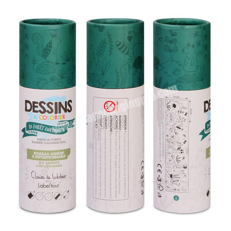 Custom Luxury Personality Design cylinder Cosmetic Essential oils Skincare Eyeliner Cardboard Round Paper tube Packaging box
