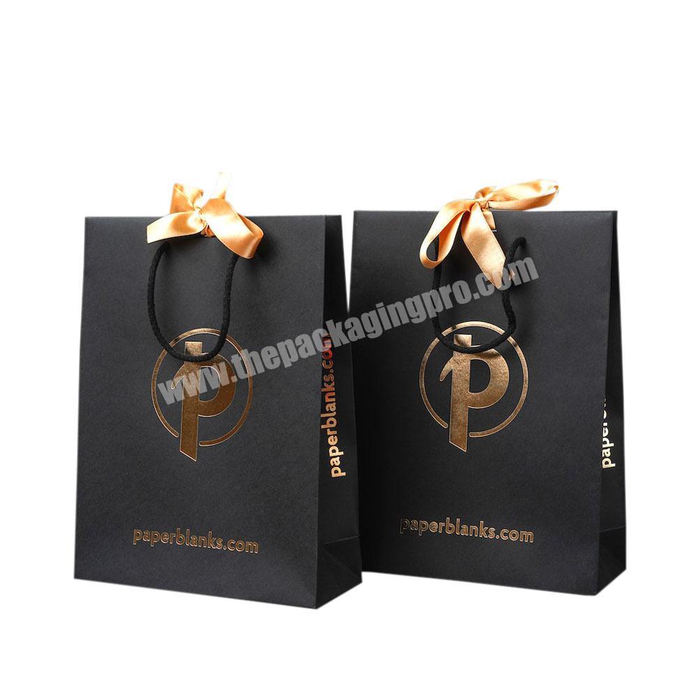 Custom Luxury Small Black Jewelry Packing Gift Bag For Jewelry